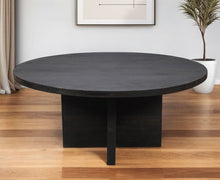 Load image into Gallery viewer, 60" Rounded Solid Wood Pedestal Base Dining Table - Gray
