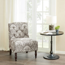 Load image into Gallery viewer, Vintage Tufted Armless Chair With Button Tufting - Taupe
