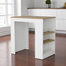 Load image into Gallery viewer, 36" Wood Kitchen Island With Storage - Beige / White
