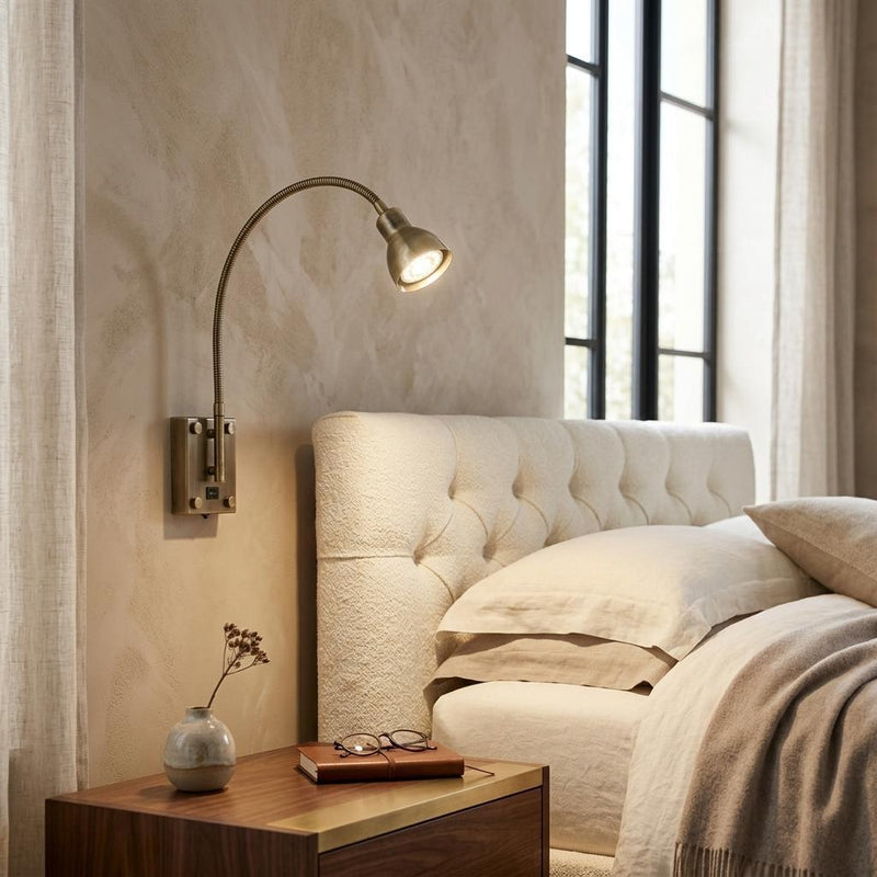 Spotlight Wall Sconce - Antiqued Brass