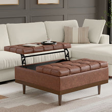 Load image into Gallery viewer, Mariah - Upholstered Lift Top Table Storage Ottoman
