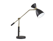 Load image into Gallery viewer, Metal Adjustable Desk Lamp - Brass Cinch Black
