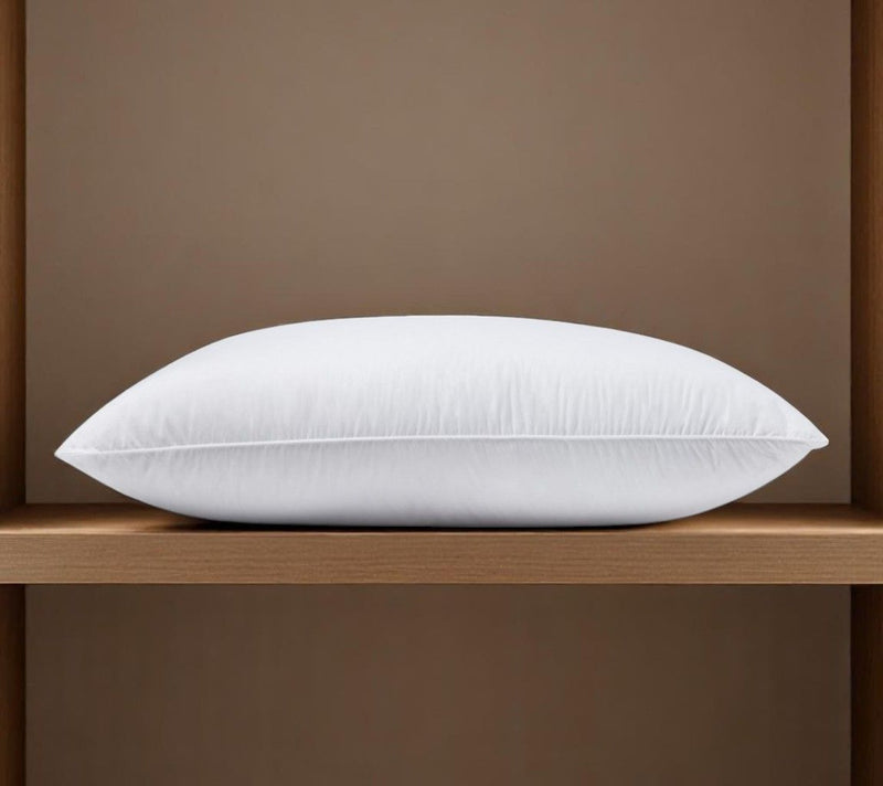 100% Cotton Lux Sateen Down Alternative Medium Hypoallergenic Bed Pillow - Standard