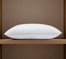 Load image into Gallery viewer, 100% Cotton Lux Sateen Down Alternative Medium Hypoallergenic Bed Pillow - Standard
