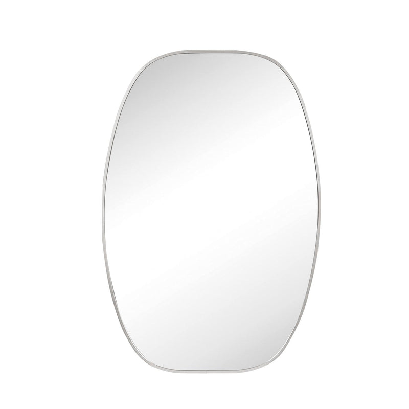 Aluminum Oval Framed Bathroom Vanity Mirror (756116) - Silver