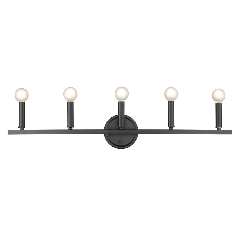 Metal Vanity Flush Mounted Sconce (398442) - Black