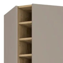 Load image into Gallery viewer, 72" Wood Corner Bar Cabinet With Four Doors - Brown And Taupe
