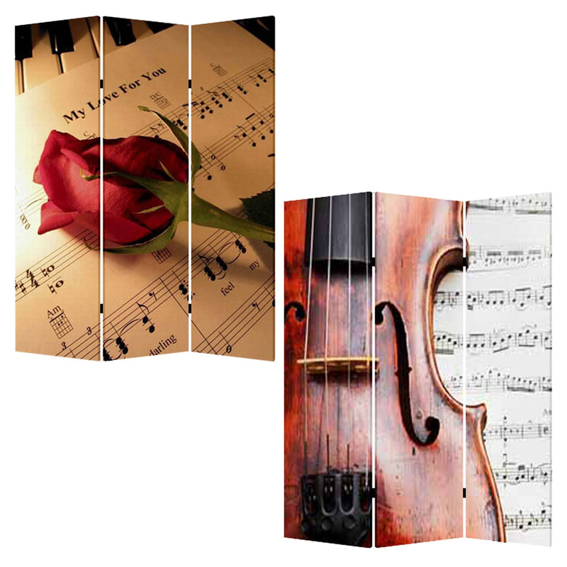 Wood Canvas Music Screen - Multi Color