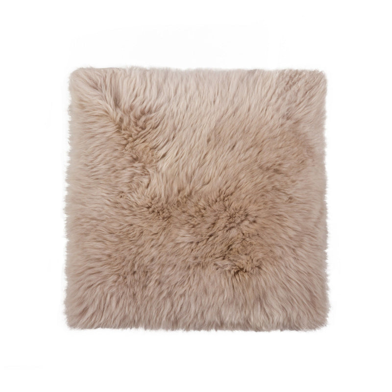 17" X 17" New Zealand Sheepskin Dining Chair Pad - Taupe