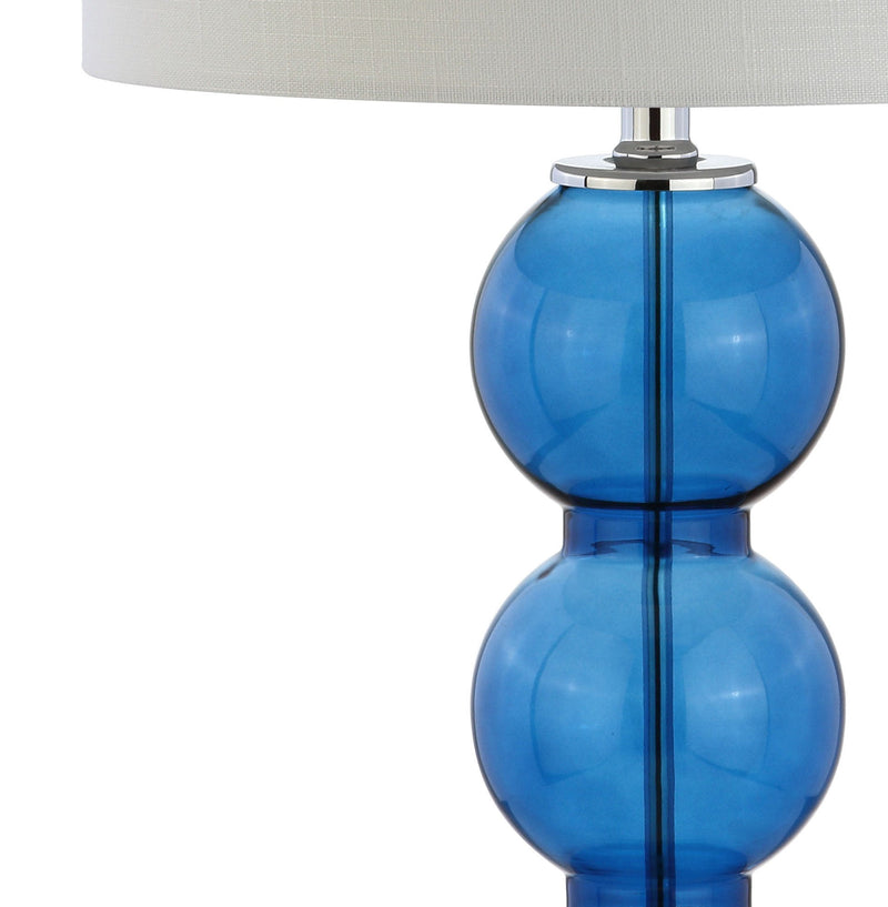 27" Novelty Table Lamps With Drum Shades (Set of 2) - Cobalt