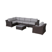 Load image into Gallery viewer, Outdoor Wicker Conversation Set With Cushions, All Weather
