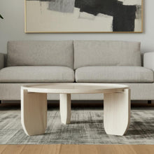 Load image into Gallery viewer, 30" Genuine Marble Round Coffee Table - Natural

