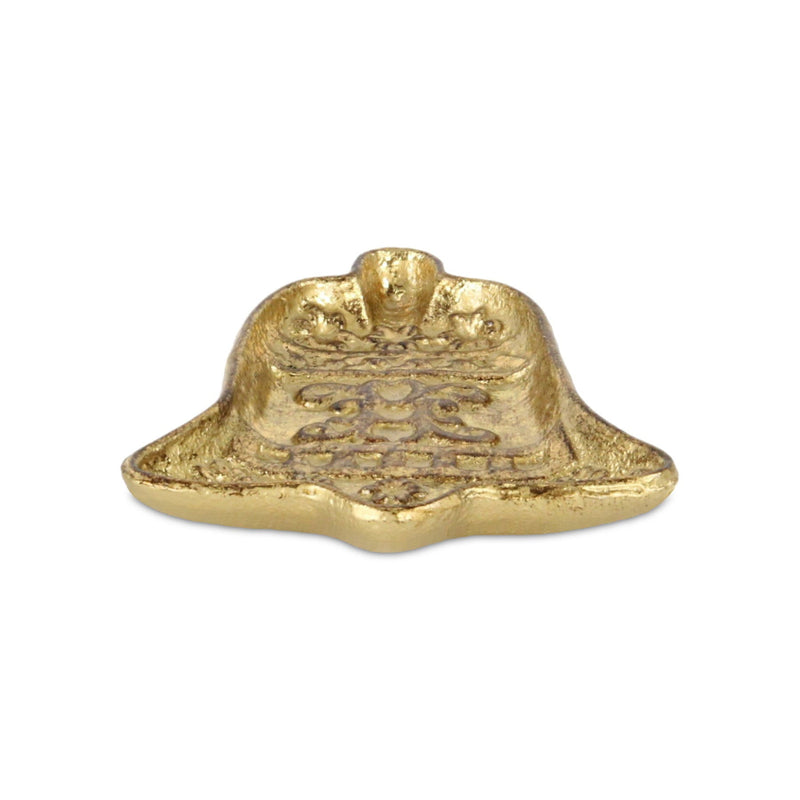 5" Cast Iron Christmas Bell Trinket Tray - Gold