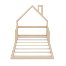 Load image into Gallery viewer, Floor Bed With House Shaped Headboard
