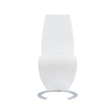 Load image into Gallery viewer, Upholstered Faux Leather Dining Parsons Chairs (Set of 2) - White
