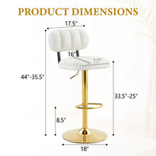 Load image into Gallery viewer, Adjustable Height Bar Stools &amp; Footrest For Kitchen Island (Set of 2)
