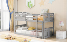 Load image into Gallery viewer, Twin Over Twin Bunk Bed with Ladder, Gray (Old SKU:LP000107AAE)
