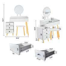Load image into Gallery viewer, Five Drawer Vanity Table (714434) - White
