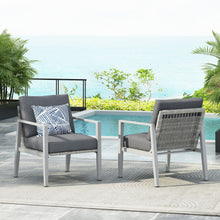 Load image into Gallery viewer, Modern Lounge Chair With Rope Accents And Cushions
