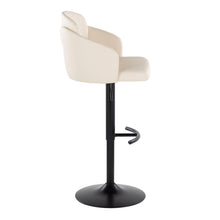 Load image into Gallery viewer, Dahlia - Contemporary Adjustable Barstool With Swivel With Rounded T Footrest (Set of 2)
