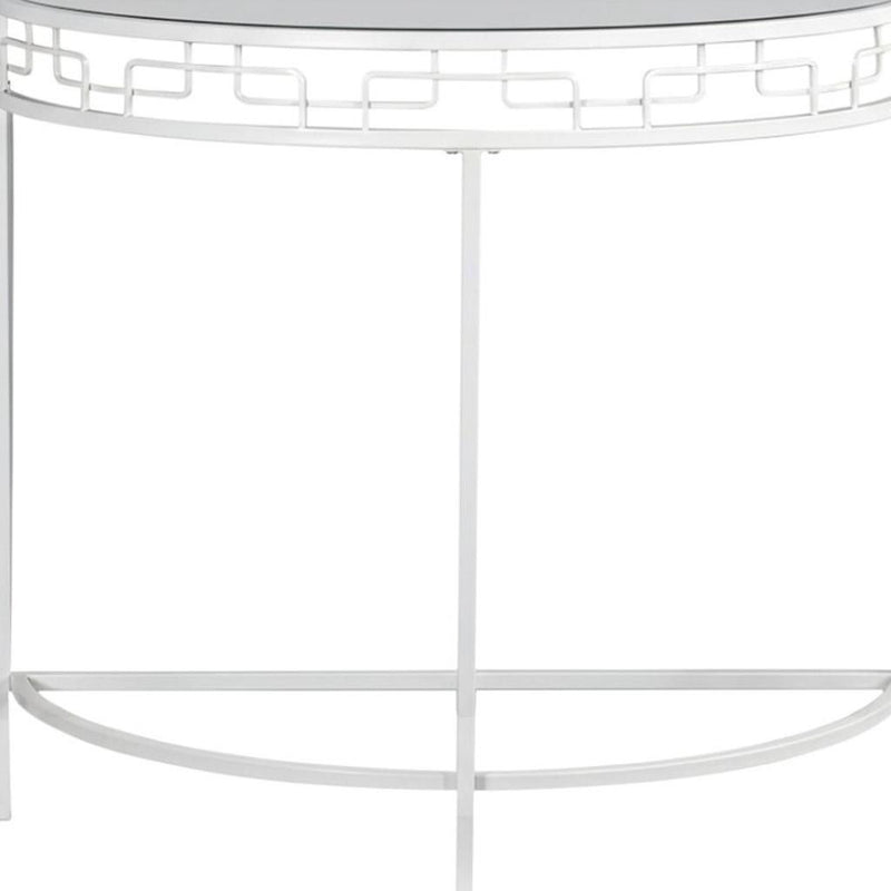Half Moon Frame Console Table - Clear