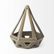 Load image into Gallery viewer, Crackle Glaze Conical Sculpture - Khaki
