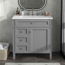 Load image into Gallery viewer, Bathroom Vanity With 2 Drawers And Tip-Out Drawer, Storage Cabinet
