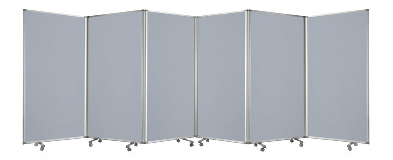 Metal 6 Panel Screen - Gray