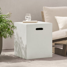 Load image into Gallery viewer, Modern Tank Holder Side Table With Smooth Concrete Surface
