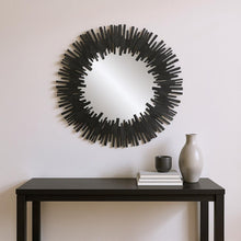 Load image into Gallery viewer, 36" Sunburst Framed Accent Mirror - Black
