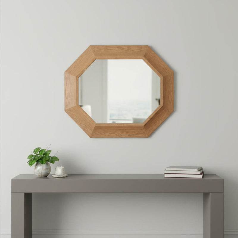 53" Abstract Rope Hanging Accent Mirror - Natural