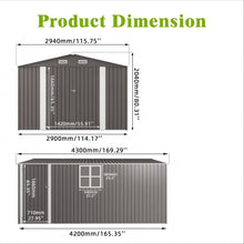 Load image into Gallery viewer, Outdoor Storage Shed With Lockable Doors
