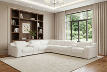 Load image into Gallery viewer, Italian Leather 3 Power Reclining L Shaped Eight Piece Corner Sectional With Console - White
