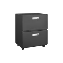 Load image into Gallery viewer, Office Furniture Copier Cabinet 2 Door Steel Copier Stand Mobile Pedestal File Printer Stand - Black
