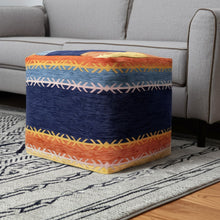 Load image into Gallery viewer, Polyester Blend Ottoman - Multicolored
