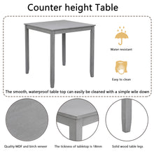 Load image into Gallery viewer, 5 Piece Dining Table Set, Wooden Dining Square Table Set For 4
