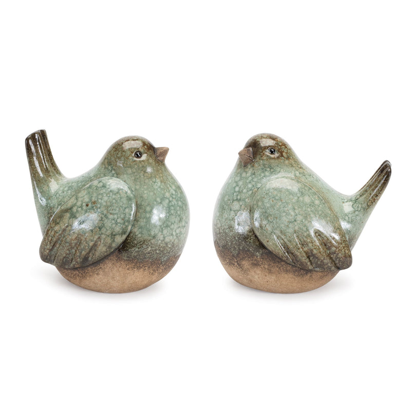 Figurine Tabletop Sculpture (Set of 4) - Green / Terracotta