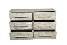 Load image into Gallery viewer, 57" Solid Wood Six Drawer Dresser - White

