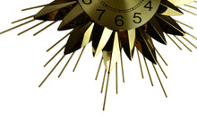 Load image into Gallery viewer, Silent Analog Starburst Wall Clock (626531) - Gold / Black
