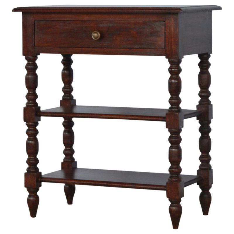 24" Solid Wood Two Drawer Dresser - Brown