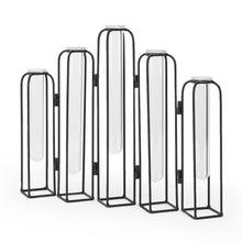 Load image into Gallery viewer, Five Tube Table Vase - Clear / Clear
