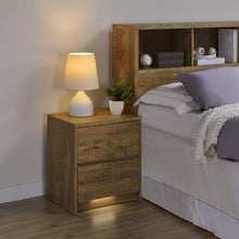 Load image into Gallery viewer, Transitional Nightstand With Dual USB Charging And Motion Sensor Light
