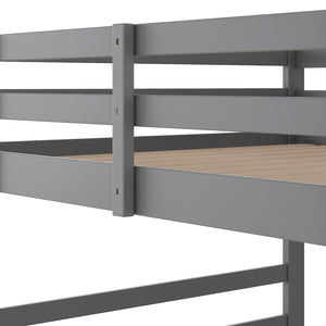 Full Over Full Bunk Bed with Ladder, Gray（OLD SKU：WF282788AAE）