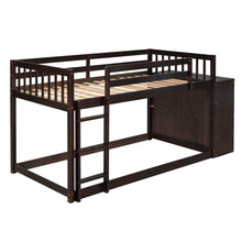 Load image into Gallery viewer, Twin over Twin Bunk Bed with 4 Drawers and 3 Shelves-Espresso(OLD SKU: LP000067AAP)
