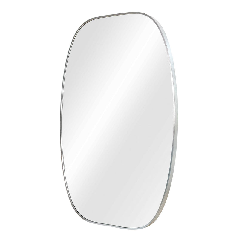 Aluminum Oval Framed Bathroom Vanity Mirror (756117) - Silver