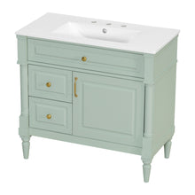 Load image into Gallery viewer, Freestanding Bathroom Vanity With Sink, Adjustable Shelf, Flip Drawer

