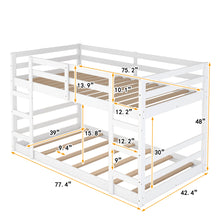 Load image into Gallery viewer, Twin Over Twin Bunk Bed with Ladder, White（OLD SKU：WF282787AAK）
