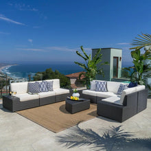 Load image into Gallery viewer, Santa Cruz - Outdoor 8 Piece Sectional Set - Dark Brown
