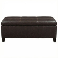 Load image into Gallery viewer, Rectangle Storage Ottoman Bench For Living Room - Brown
