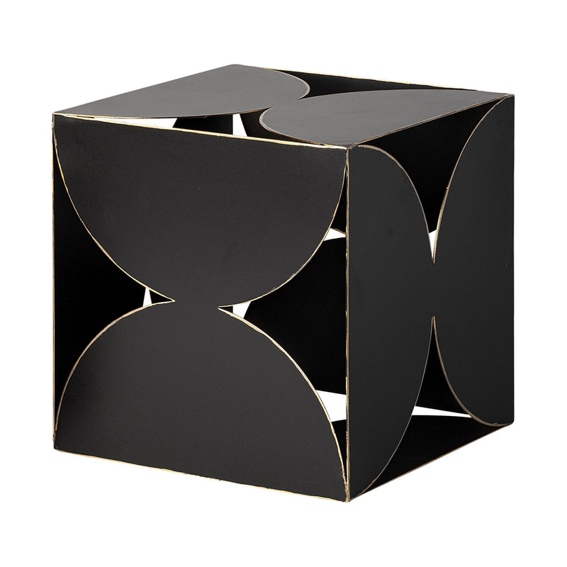 Contemporary Geo Cube Sculpture (392475) - Black